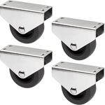 SOTECH 4er Set Kastenrolle PASSAU &Oslash; 50 mm dunkelgrau Transportrolle | f&uuml;r