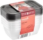 keeeper fredo fresh Frischhaltedosenset 5-teilig, 5 x 0,5 l, Crystal Grey