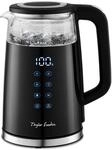 Taylor Swoden Glas Wasserkocher 1,7L mit Temperatureinstellung 2200W | Doppelwandiger