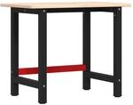 vidaXL Werkbank 100x60x81,5 cm Massivholz Eiche Rechteckig