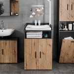 Vicco Wickelkommode Irma, Anthrazit/Goldkraft Eiche, 60 x 97 cm | mit...