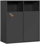 W&auml;scheschrank anthrazit Der W&auml;scheh&uuml;ter 2 F&auml;cher Made in Germany 80cm breit 