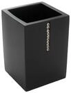 Bagnoxx Zahnputzbecher 7 x 7 x 10cm Schwarz | Kunststoff, Zahnb&uuml;rstenbeh&auml;lter,