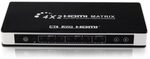 HDMI Matrix 4x2 Switch/Splitter UHD 4K2K UHD 3D mit EDID-Funktion, HDMI Matrix