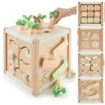 Bieco Motorikw&uuml;rfel XXL aus Holz FSC&reg; &ndash; Montessori Activity Cube ab 12...