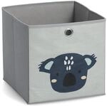 Zeller 14425 Aufbewahrungsbox "Koala", Vlies, grau, ca. 28 x 28 x 28 cm