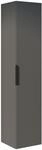 Bernstein Bad-Hochschrank der Tim-Serie in Anthrazit matt mit Griff in Schwarz,