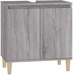 vidaXL Waschbeckenunterschrank Grau Sonoma 58x33x60 cm Holzwerkstoff