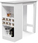 Klarstein Bartisch, Stehtisch f&uuml;r K&uuml;che, 110cm Massivholz Tisch, Bistro & Bar