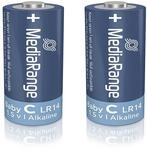 MediaRange Alkaline Batterien Baby C LR14 1,5V 2er-Pack | 2er-Pack | Premium Alkaline