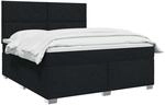 vidaXL Boxspringbett mit Matratze Schwarz 160 x 200 cm Stoff