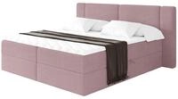 ALTDECOR Boxspringbett mit H4-Matratze Evon - 200x200 - Rosa | Lattenrost,...