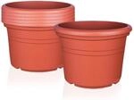 BigDean 6X Blumentopf &Oslash; 40 cm Terrakotta Kunststoff Pflanztopf 40 x 28 cm 