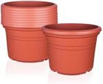 BigDean 9X Blumentopf &Oslash; 25 cm Terrakotta Kunststoff Pflanztopf 25 x 18 cm 