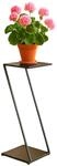 DanDiBo Blumenst&auml;nder Metall Schwarz Eckig 80 cm Z-Form 96641 Pflanzenst&auml;nder