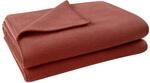 Zoeppritz Decke in der Farbe: Rot, aus 65% Polyester, 35% Viscose hergestellt,