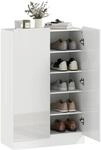 HOMCOM Schuhschrank mit Verstellbare Ablagen 72x34x103cm Wei&szlig; | Schuhregal,
