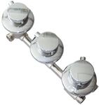 AcquaVapore Ersatz Thermostat Armatur 3 fach Umschalter Dusche D38 10cm