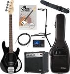 Rocktile MB-4 BK E-Bass Schwarz Set, Anzahl Saiten: 4, Body: Linde | Hals:...