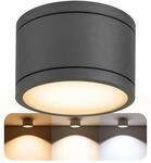 SSC-LUXon CELI-WX Aufbaustrahler anthrazit rund IP44 GX53 5W warmwei&szlig; | Flacher
