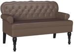 vidaXL Chesterfield Bank Braun 119,5 x 64,5 x 75 cm Kunstleder