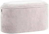 Bank mit Stauraum aus Chenille Stoff grau gepolstert modernes Design Artas