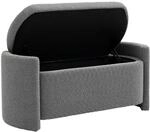 HOMCOM Sitzbank Bettbank mit Stauraum mit Deckel Grau 105 x 44 x 45,5 cm 