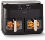 Arebos Hei&szlig;luftfritteuse 2 Kammern XXL | Air Fryer Doppelkammer | 10L 2450W |...