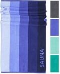 Lashuma gro&szlig;es Saunahandtuch 85x200 cm, Helsinki XXL Saunatuch in Blau | 480...