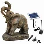 Esotec Solar Wasserspeier Set Elefant TEMBA 250l/h 5Wp IP68 101679 | 5Wp Solarmodul,