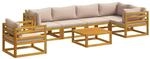 vidaXL Sofa-Set 7 STK. Natur Massivholz Akazie | Die nat&uuml;rliche...