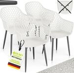 tillvex&reg; Gartenstuhl 4er Set Wetterfest mit Armlehne bis 120kg belastbar |...