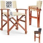 CASARIA&reg; Regiestuhl Gepolstert, 2er-Set, Eukalyptusholz FSC-Zertifiziert&reg; 