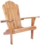 vidaXL Garten-Adirondack-Stuhl Natur Massivholz Teak