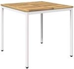 vidaXL Gartentisch Wei&szlig; 80 x 80,5 x 75 cm Massivholz Akazie | Langlebig und...