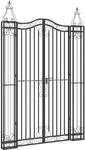 vidaXL Gartentor Schwarz 121x8x180 cm Schmiedeeisen