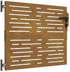 vidaXL Gartentor 85x75 cm Cortenstahl Quadratisches Design