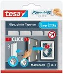 tesa Powerstrips CLICK Large - 16 x 2 St&uuml;ck | Klett-Klebepads zum An- und...
