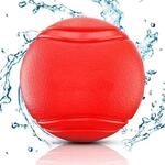 INTIRILIFE Hunde Gummiball 7cm in KNALL ROT &ndash; Hundeball Haustier Spielzeug...