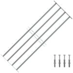 vidaXL Fenstergitter Verstellbar mit 4 Querst&auml;ben 1000-1500 mm