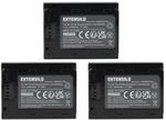 EXTENSILO 3X Akku kompatibel mit Sony ZV-E10 II | ZV-E10M2, ILME-FX2A,...