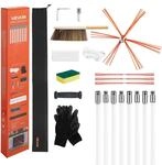 VEVOR Ofenrohrb&uuml;rste-Set, 8 m max. L&auml;nge, Schornsteinb&uuml;rsten,