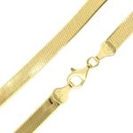 trendor Damen-Kette 925 Silber Vergoldet Fischgr&auml;tmuster 5,5 mm breit 31255 