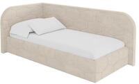 ALTDECOR Jugendbett ohne Matratze - JAXY 100x200 Beige | Kinderbett Polsterbett