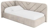ALTDECOR Jugendbett ohne Matratze - FIKY 80x200 Beige | Kinderbett Polsterbett