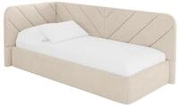 ALTDECOR Jugendbett ohne Matratze - FIKY 80x200 Beige | Kinderbett Polsterbett
