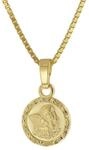 trendor Engel-Anh&auml;nger Gold 333 mit vergoldeter Silber-Kette f&uuml;r Kinder 