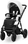Kunert Ivento 2in1 Kinderwagen mit schwarzem Rahmen und wei&szlig;em Stil (Wei&szlig;)