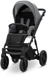 Kunert Ivento 2in1 Kinderwagen mit schwarzem Rahmen und wei&szlig;em Stil...