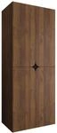 Mirjan24 Kleiderschrank Kinku 90 mit 4 T&uuml;ren (Nuss Warmia) |...